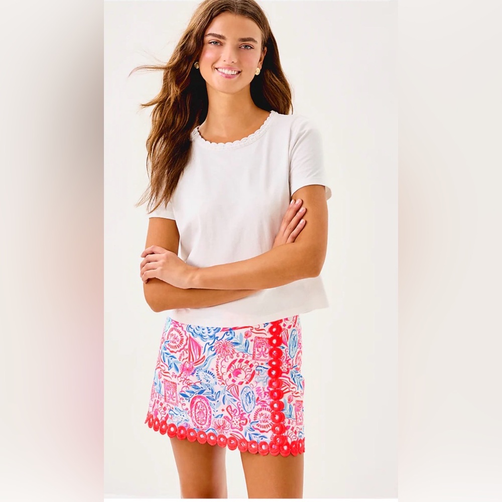 Lilly Pulitzer
MICHELINA MINI SKORT, RESORT WHITE SUN SEA SAND Size 14